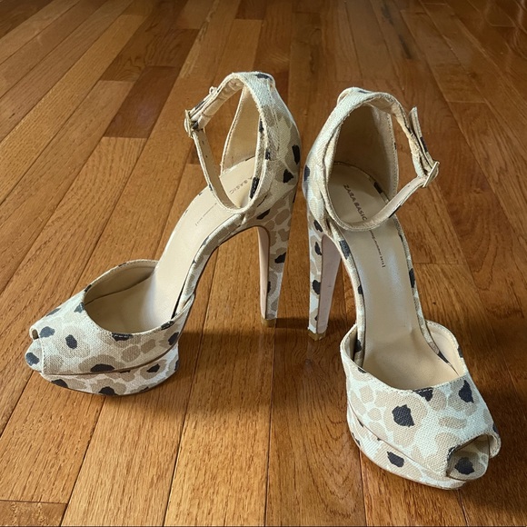 Zara fabric platform sandals